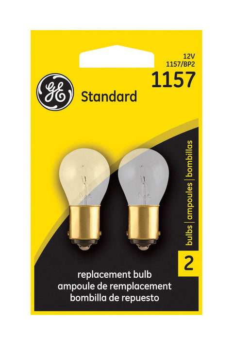 GE Miniature Lamps 1157BP For Turn Signal, Stop, Tail and Parking 12 volts 2 Carded