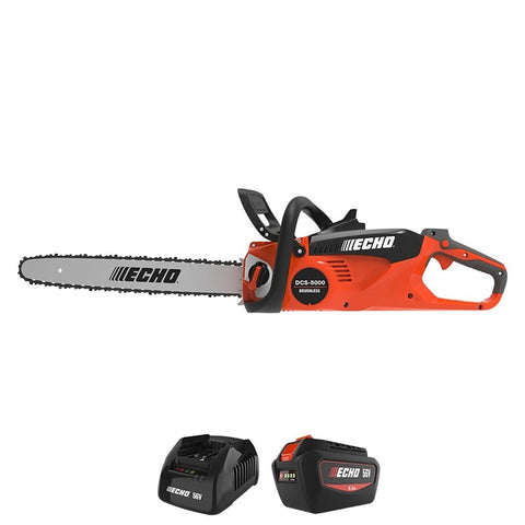 Echo eFORCE DCS-5000-18C2 Chainsaw, Battery Included, 56 V, 31-1/2 in Cutting Capacity, 18 in L Bar, 3/8 in Pitch