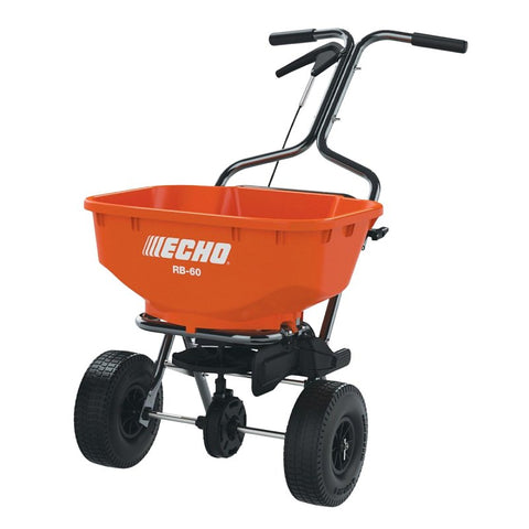 Echo RB-60 Hopper Spreader, 25,000 sq-ft Coverage Area, 60 lb Capacity, Steel Frame, Pneumatic Wheel