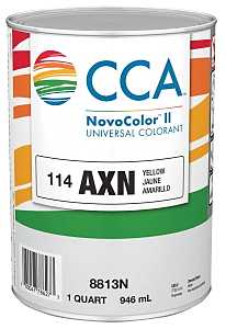 CCA NovoColor II Series 076.008813N.005 Universal Colorant, Yellow, Liquid, 1 qt