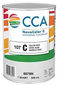 CCA NovoColor II Series 076.008878N.005 Universal Colorant, Yellow Oxide, Liquid, 1 qt