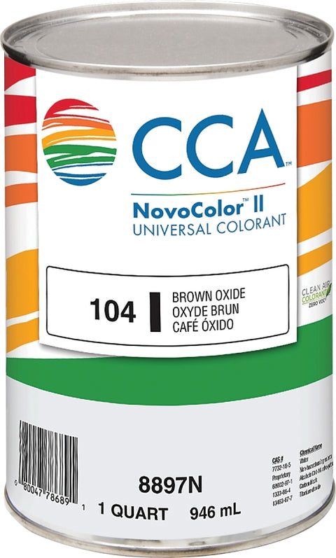 CCA NovoColor II Series 076.008897N.005 Universal Colorant, Brown, Liquid, 1 qt