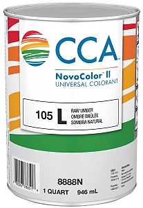 CCA NovoColor II Series 076.008888N.005 Universal Colorant, Raw Umber, Liquid, 1 qt
