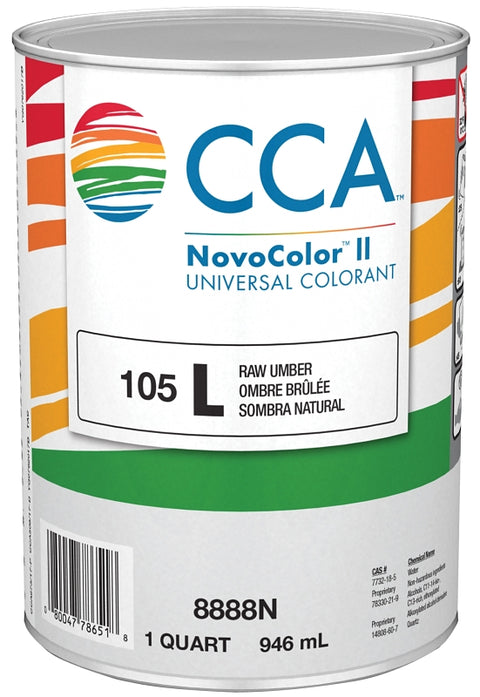 CCA NovoColor II Series 076.008888N.005 Universal Colorant, Raw Umber, Liquid, 1 qt