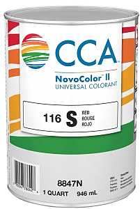 CCA NovoColor II Series 076.008847N.005 Universal Colorant, Fast Red, Liquid, 1 qt