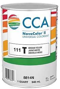 CCA NovoColor II Series 076.008814N.005 Universal Colorant, Medium Yellow, Liquid, 1 qt