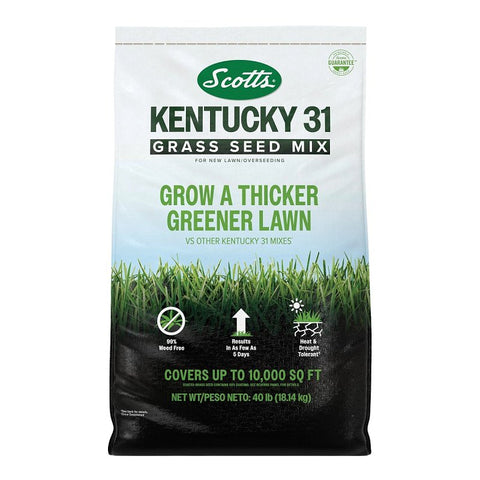 Scotts 18316 Grass Seed Mix, Kentucky 31, 40 lb Bag