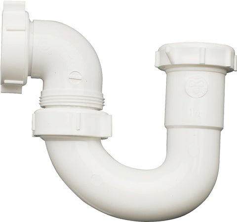 Plumb Pak PP951PVC S-Trap, 1-1/2 in, IPS, Plastic, White, SCH 40 Schedule