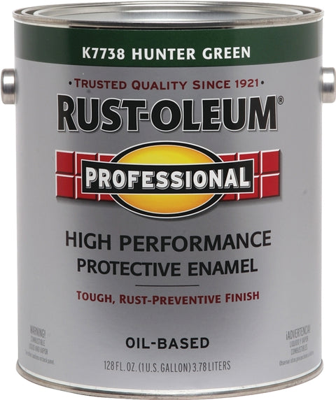 RUST-OLEUM PROFESSIONAL K7738402 Protective Enamel, Gloss, Hunter Green, 1 gal Can, Pack of 2