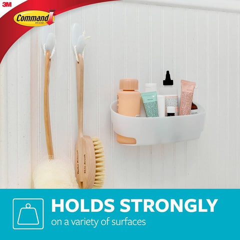 Command BATH11-ESF Shower Caddy, 11.45 in OAL, 4.7 in OAW, Plastic