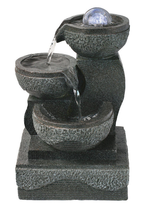 Astonica 11 in. H Indoor Lighted Table Top Water Fountain