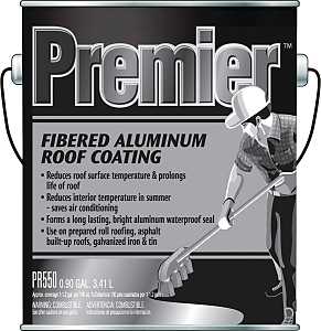 Henry PR550042 Roof Coating, Compositions: Petroleum Asphalt, Stoddard Solvent, Aluminum, Cellulose Fiber, Silver Can, Pack of 4