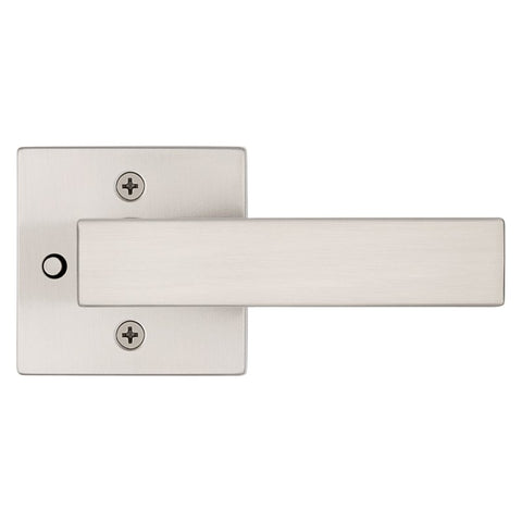 Kwikset Signature, Singapore 730SAL SQT 15 Bed/Bath Door Handle, Contemporary Design, Lever Handle, Satin Nickel