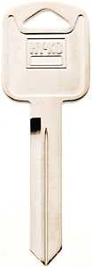 Hy-Ko 11010H75 Key Blank, Brass, Nickel, For: Ford, Lincoln, Mercury Vehicles, Pack of 10
