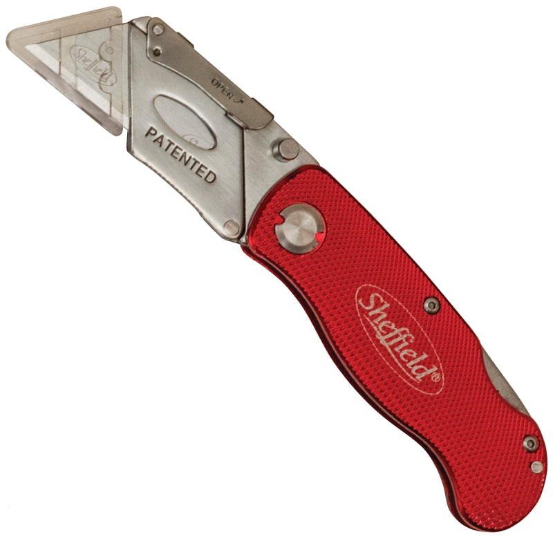 Sheffield 12614 Utility Knife, 2-1/2 in L Blade, Stainless Steel