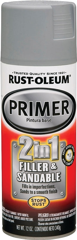 Rust-Oleum 260510 Spray Primer, Oil Base, Gray, 12 oz