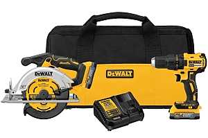 DEWALT DCK239E2 Series Combination Tool Kit, Includes: (2) POWERSTACK Batteries, Battery Included, Lithium-Ion, 1/EA