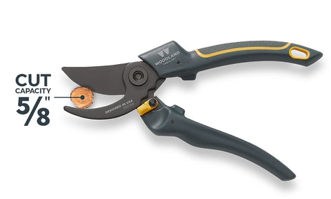 Woodland Tools Co Compact Duralight 05-2002-100 Pruner, 5/8 in Cutting Capacity, Carbon Steel Blade, Steel Blade