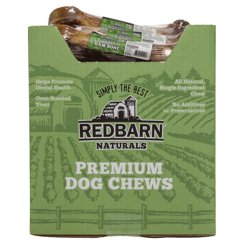 Redbarn Naturals Pork Ham Bone Grain Free Bone For Dogs 9 in. 1 pk, Pack of 20