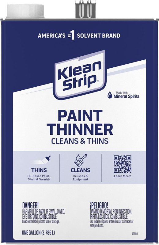Klean Strip GKPT94002P Paint Thinner, Water White, 1 gal, Can, Pack of ...