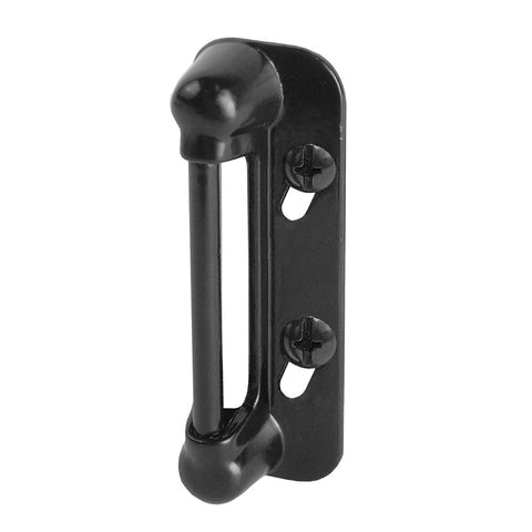 Prime-Line K 5004 Strike Plate, Black, Aluminum