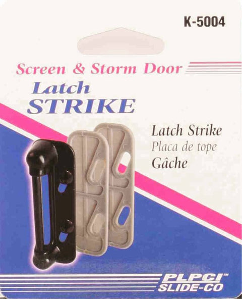 Prime-Line K 5004 Strike Plate, Black, Aluminum