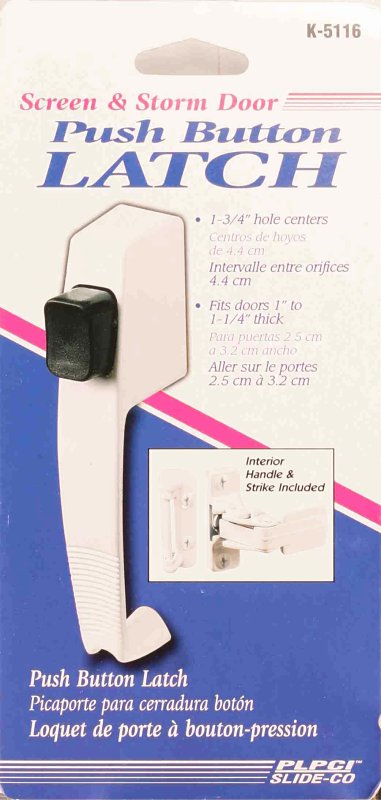 Prime-Line K 5116 Pushbutton Latch, Aluminum, 1 to 1-1/4 in Thick Door