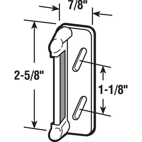 Prime-Line K 5117 Strike Plate, Aluminum