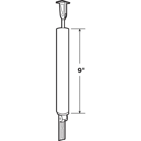 Prime-Line K 5118 Pneumatic Door Closer, White, 9 in L, Aluminum