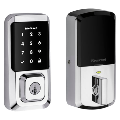 Kwikset Halo Series 939 WIFI TSCR 26 Electronic Deadbolt, Polished Chrome, Residential, AAA Grade, Zinc, ADA Compliant