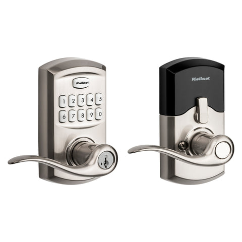 Kwikset 911TNL 15 SMT Electronic Entry Lock, Satin Nickel, Residential, AAA Grade, Metal, ADA Compliant, Universal Hand