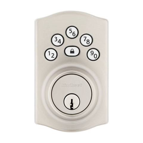 Kwikset Powerbolt 240 Series 992400-002 Keypad Electronic Lock, 3 Grade, Zinc, Satin Nickel, KW1 Keyway