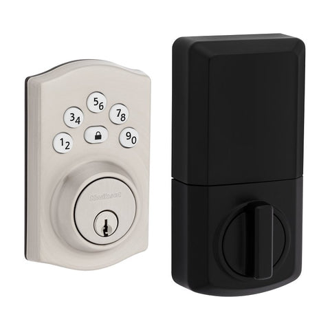 Kwikset Powerbolt 240 Series 992400-002 Keypad Electronic Lock, Traditional, 3 Grade, Zinc, Satin KW1 Keyway, 1/PK