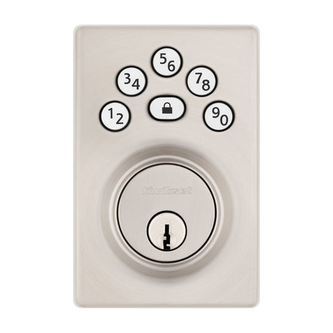 Kwikset Powerbolt 240 Series 992400-004 Keypad Electronic Lock, 3 Grade, Zinc, Satin Nickel, KW1 Keyway
