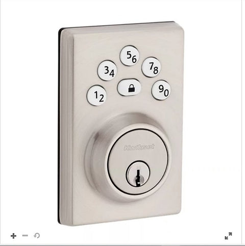 Kwikset Powerbolt 240 Series 992400-004 Keypad Electronic Lock, 3 Grade, Zinc, Satin Nickel, KW1 Keyway