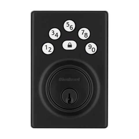 Kwikset Powerbolt 240 Series 992400-005 Keypad Electronic Lock, 3 Grade, Zinc, Matte Black, KW1 Keyway