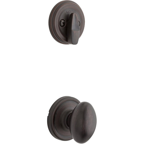 Kwikset 966L 11P Handleset Interior Trim, Laurel, 3 Grade, Venetian Bronze, 2-5/8 in Dimensions, Zinc