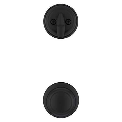 Kwikset 966CV 514 UNIV Handleset Interior Trim, 3 Grade, Keyed Key, Zinc, Matte Black, Knob Handle, Residential