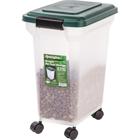Remington Green Plastic 28 qt Pet Food Container For All Animals, Pack of 6