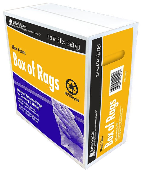 Buffalo 10526 Recycled Rag, White, 8 lb
