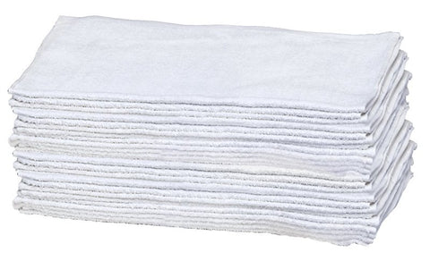 Buffalo 12051 Grade-B Bar Towel, 19 in L, 16 in W, Cotton, White