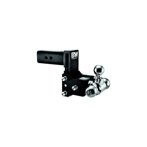 B&W TS20048B Trailer Hitches Tow & Stow Tri Ball Receiver Hitch - Fits 2-1/2" Receiver