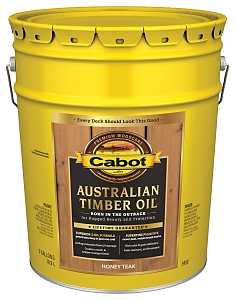 Cabot 140.0003458.008 Australian Timber Oil, Honey Teak, 5 gal Pail, Liquid