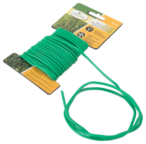 Landscapers Select 10575 Wire Rubber, 25 ft L, Rubber-Coated Flex Steel Wire, Green, Pack of 12