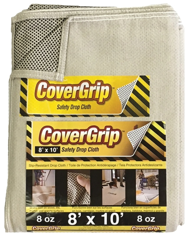 CoverGrip 081008 Drop Cloth, 10 ft L, 8 ft W, Rubber – Shell Lumber and ...