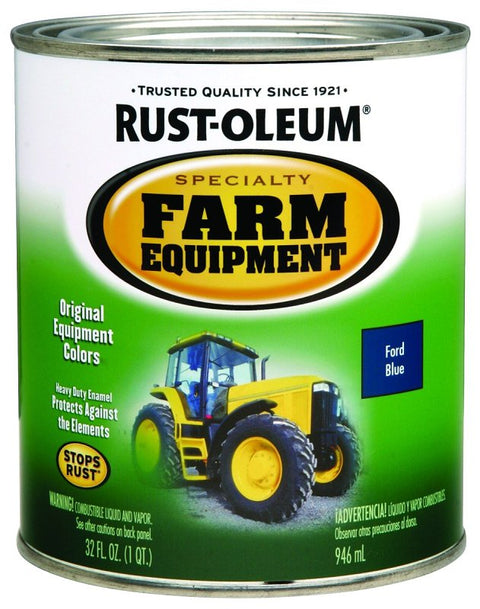Rust-Oleum 7424502 Farm Equipment Paint, Ford Blue, 1 qt, Can