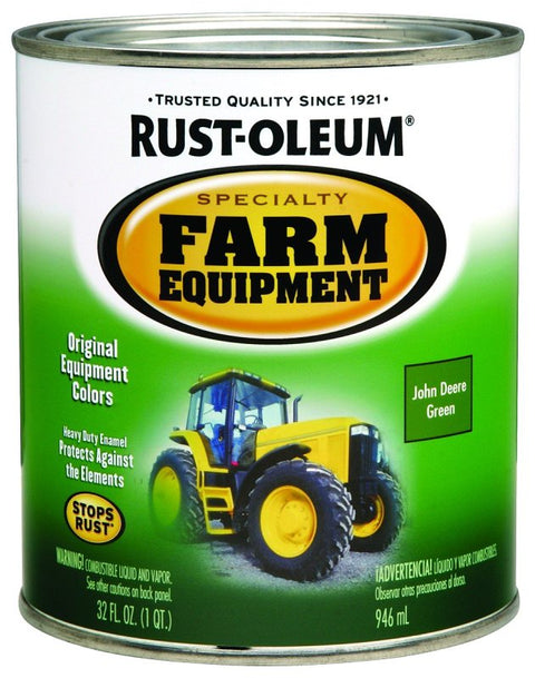 Stops Rust 7435502 Farm Equipment Paint, Gloss, Green, 1 qt, Can