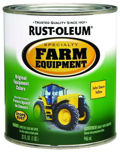 Stops Rust 7443502 Farm Equipment Paint, Gloss, Yellow, 1 qt, Can