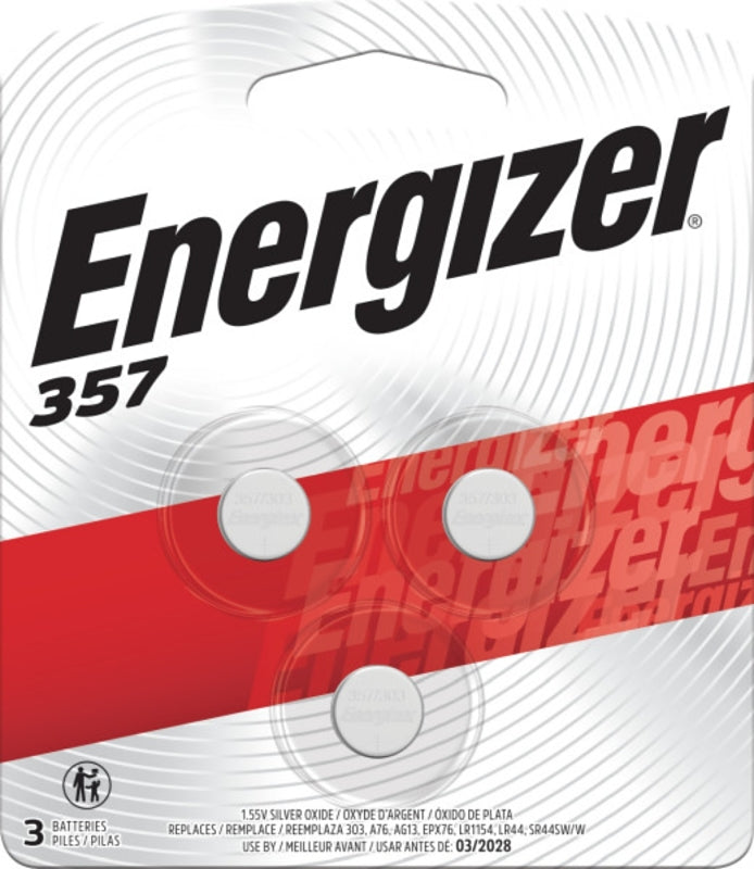 Energizer 357BPZ-3 Coin Cell Battery, 1.5 V Battery, 150 mAh, 357 Batt ...