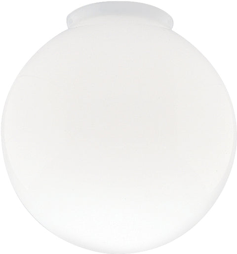 Westinghouse 8557100 Light Shade, 8 in Dia, Globe, Glass, White, Gloss, Pack of 6